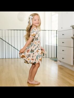 Alice + Ames Ballet Dress In "Herbal Study" 3T